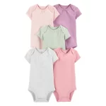 Kit Body Carter’s Bebê 5 Peças - Lisos Multicores