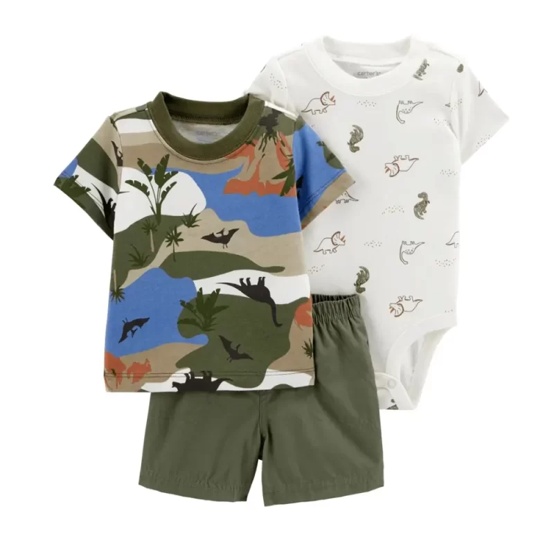 Conjunto Bebê Carter’s 3 Peças - Dinossauros