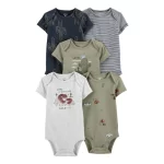 Kit Body Bebê Carter's 5 Peças – Cactos