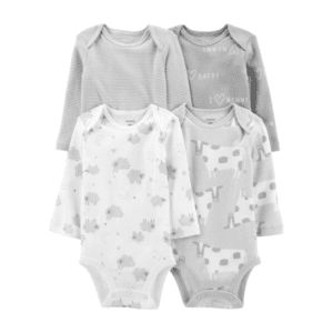 Kit Body Bebê Carter's 4 Peças - Bichinhos e Fazenda