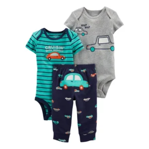 Conjunto Bebê Carter’s 3 Peças - Carros