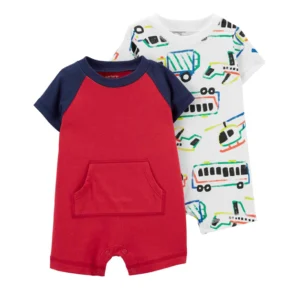 Romper Bebê Carter's 2 Peças - Liso e Veículos